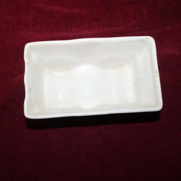 Vintage Hull Pottery USA Railway Car Ceramic Planter White - Picture 3 of 4